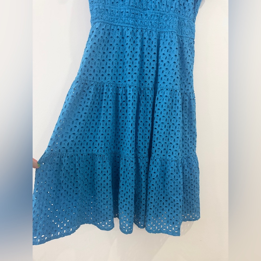 PrettyGarden Blue Eyelet Maxi Dress XL - Picture 4 of 13